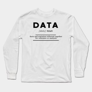 Data Definition Meaning White Edition Long Sleeve T-Shirt